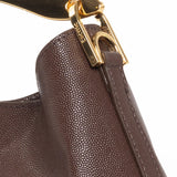 Elleme - Mini Boomerang Leather Caviar Dark Brown