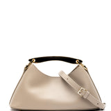 Elleme - Mini Boomerang Pebbled Leather Taupe - Gold