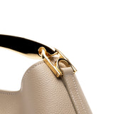 Elleme - Mini Boomerang Pebbled Leather Taupe - Gold