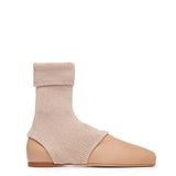 GABRIELA HEARST - Mishka Sock Boot in Dark Camel Cashmere & Leather