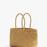 Mother - Basket Case Majuli Small Leather Tote - Bamboo