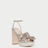 Roeffler Randall - Natalia Champagne Platform Bow Heel