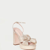 Roeffler Randall - Natalia Platinum Platform Bow Heel