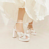 Roeffler Randall - Natalia Pearl Platform Bow Heel