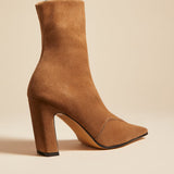 The Nevada Stretch High Boot in Camel Suede