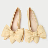 Roeffler Randall - Noa Natural Raffia Bow Flat