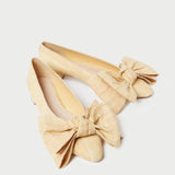 Roeffler Randall - Noa Natural Raffia Bow Flat