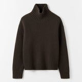 almadalabel - Nola Turtleneck Sweater, chocolate