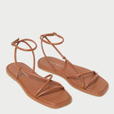 Loeffler Randall - Noor Timber Leather Flat Sandal