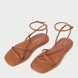 Loeffler Randall - Noor Timber Leather Flat Sandal