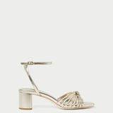 Roeffler Randall - Olivia Champagne Knot Mid-Heel Sandal