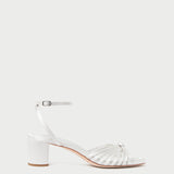 Roeffler Randall - Olivia Cream Knot Mid-Heel Sandal