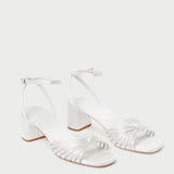 Roeffler Randall - Olivia Cream Knot Mid-Heel Sandal