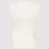 St. Agni - Organic Cotton Cut Out Tank - White