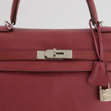 Hermès Kelly Bag 35cm in Bois De Rose Togo Leather With Palladium Hardware