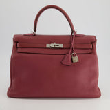 Hermès Kelly Bag 35cm in Bois De Rose Togo Leather With Palladium Hardware