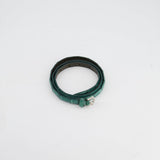 Loro Piana Emerald Green Croc Belt Size 90cm