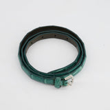 Loro Piana Emerald Green Croc Belt Size 90cm