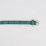 Loro Piana Emerald Green Croc Belt Size 90cm