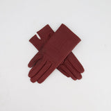 Hermès Burgundy Gloves Stitching Lambskin Leather Size 7