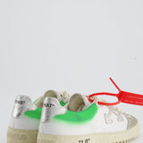 Off-White 2.0 Green and White Leather Trainers with Foil Detail Size EU 42