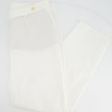 Loro Piana White Cotton Tailored Trousers Size IT 46 (UK 14)