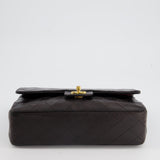 Chanel Vintage Espresso Classic Medium Double Flap in Lambskin with 24K Gold Hardware