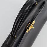 Hermès Vintage Kelly Bag 32cm Sellier in Black Box Calf Leather with Gold Hardware