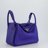 Hermès Lindy Bag 30cm in Blue Electric in Clemence Leather with Palladium Hardware