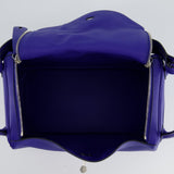 Hermès Lindy Bag 30cm in Blue Electric in Clemence Leather with Palladium Hardware