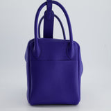 Hermès Lindy Bag 30cm in Blue Electric in Clemence Leather with Palladium Hardware