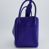 Hermès Lindy Bag 30cm in Blue Electric in Clemence Leather with Palladium Hardware