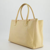 Chanel Vintage Beige Executive Tote Bag in Leather with 24K Gold Hardware