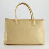 Chanel Vintage Beige Executive Tote Bag in Leather with 24K Gold Hardware