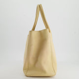 Chanel Vintage Beige Executive Tote Bag in Leather with 24K Gold Hardware