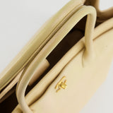 Chanel Vintage Beige Executive Tote Bag in Leather with 24K Gold Hardware