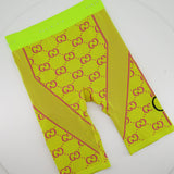 Gucci Neon Yellow Interlocking G Jacquard Cycling Shorts Size S (UK 8) RRP £466