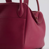 Hermès Lindy Bag 30cm in Rouge Galance in Togo Leather with Palladium Hardware