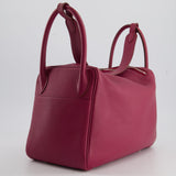 Hermès Lindy Bag 30cm in Rouge Galance in Togo Leather with Palladium Hardware