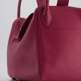 Hermès Lindy Bag 30cm in Rouge Galance in Togo Leather with Palladium Hardware