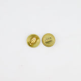 Chanel Vintage Ancient Gold Coco Chanel Round Clip-On Earrings