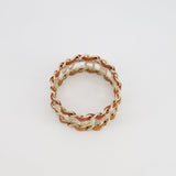 Chanel "We Need Tweed" Bangle in Champagne Gold Hardware with Leather Detail