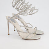 Rene Caovilla Silver Diamanté Cleo Heels Size EU 41 RRP £1,180