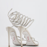 Rene Caovilla Silver Diamanté Cleo Heels Size EU 41 RRP £1,180