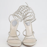 Rene Caovilla Silver Diamanté Cleo Heels Size EU 41 RRP £1,180