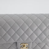 Chanel Wave Strap Bag In Dove Grey Lambskin with Champagne Gold Hardware