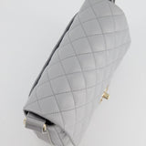 Chanel Wave Strap Bag In Dove Grey Lambskin with Champagne Gold Hardware