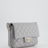 Chanel Wave Strap Bag In Dove Grey Lambskin with Champagne Gold Hardware