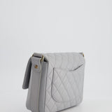 Chanel Wave Strap Bag In Dove Grey Lambskin with Champagne Gold Hardware