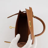 Hermès Mini Kelly 20cm Bag in Gold Epsom Leather with Gold Hardware